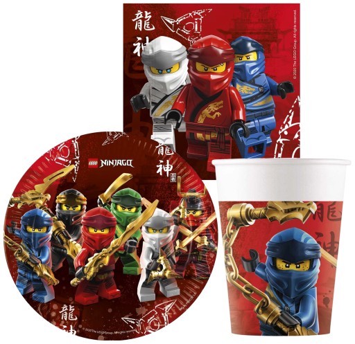 НАБОР ТАРЕЛОК, ЧАШЕК, САЛФЕТОК LEGO NINJAGO