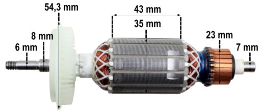 Ротор Bosch GWS 6-115 6-115E GWS6-115 GWS6-115E