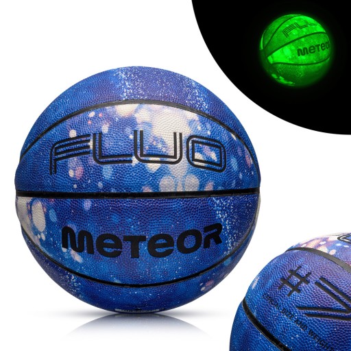 Piłka do koszykówki do kosza świecąca fluorescencyjna Basketball Meteor r 7