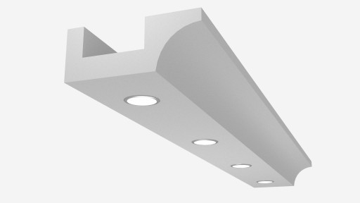Podwieszany sufit zabudowa sufitu gzyms led 20x6cm