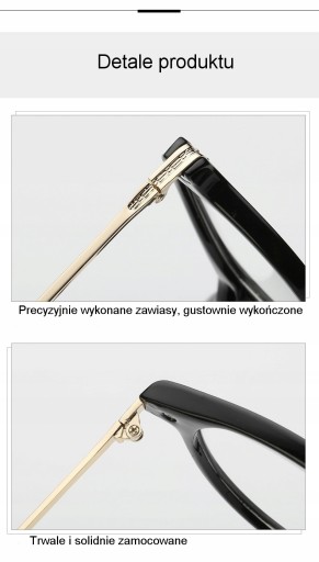 OKULARY kujonki KOREKCYJNE MINUSY kocie -4.25
