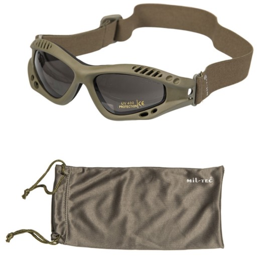 Защитные очки MIL-TEC COMMANDO Brille Air Pro, дымчато-оливковые