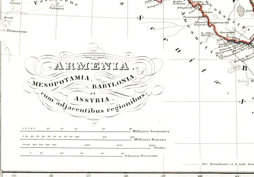 Stara Mapa Armenii, Mezopotamii, Babilonii i Assyrii - 1875 - 100x70