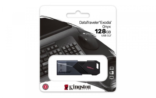 Флеш-накопитель KINGSTON DataTraveler Exodia Onyx USB 3.2 128 ГБ