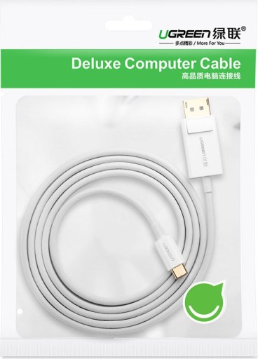UGREEN MM139 однонаправленный адаптер USB-C — Display Port 4K 1,5 м белый