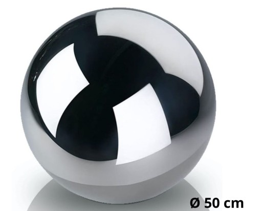 Зеркало STEEL BALL 50 см, нержавеющая сталь, для сада, дома или витрины