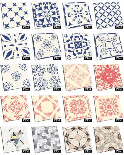 ПВХ-плитка «GEOMETRYCHNE» 20x20 из винила, ретро-рисунок