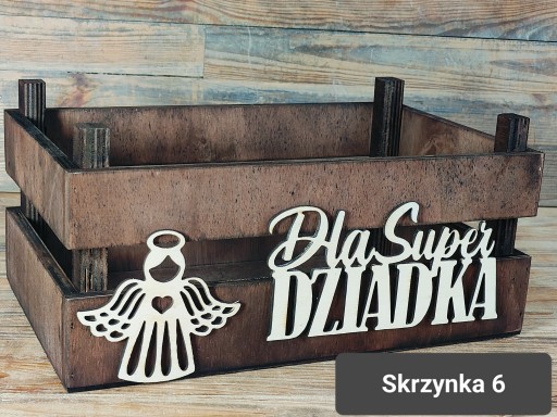 DUŻA SKRZYNKA 30X19X14 OPAKOWANIE NA PREZENT BABCIA DZIADEK OKAZJA KOSZ XXL