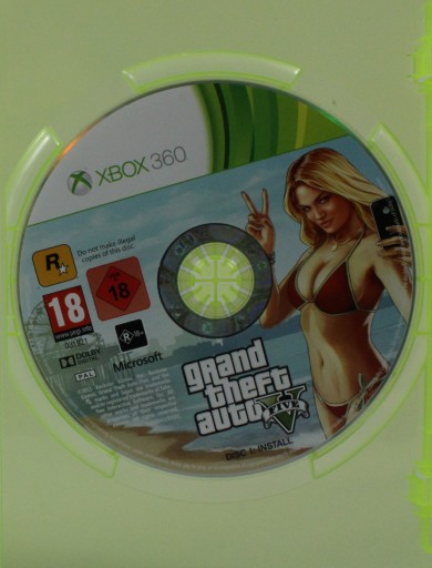 GRAND THEFT AUTO V GTA 5 ДИСК 1 XBOX 360