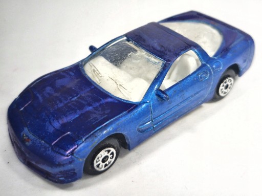 CHEVROLET CORVETTE, Welly 1999, литая модель, синий, 1:64, Resoraki