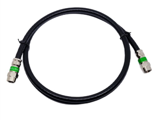 Kabel koncentryczny przewód antenowy 1M czarny Wtyk F-Wtyk F 1,1Cu