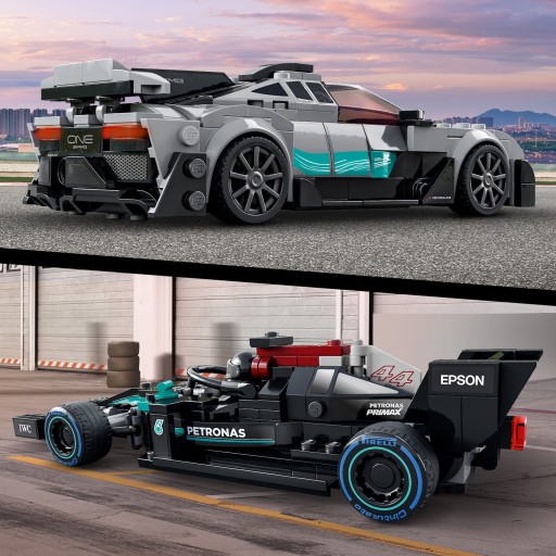 LEGO 76909 Mercedes-AMG F1 и Mercedes-AMG ONE.