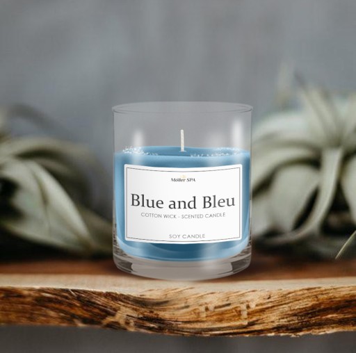 Möller SPA - BLUE and BLEU НАТУРАЛЬНАЯ СОЕВАЯ СВЕЧА АРОМАТ ДУХОВ