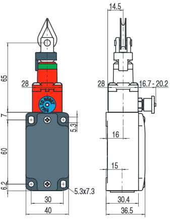 FD2178 (3NC) предохранительный выключатель, кабель
