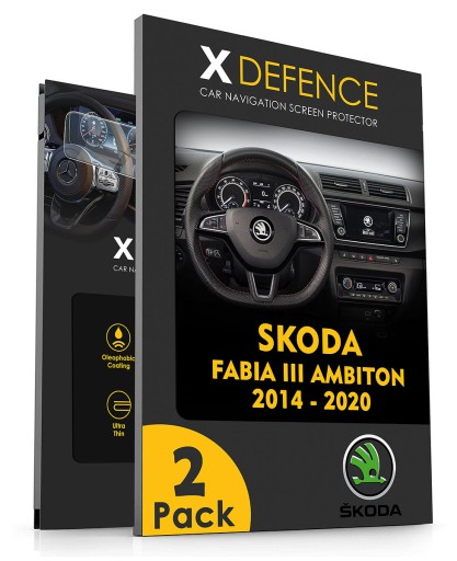 ЗАЩИТНОЕ СТЕКЛО 2в1 ДЛЯ ЭКРАНА НАВИГАЦИИ ДЛЯ SKODA FABIA III AMBITON 2014-2020 гг.