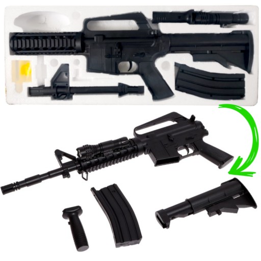KARABIN NA KULKI M4A1 AMERYKAŃSKI REPLIKA ASG SNAJPERKA CIĘŻKA + LATARKA