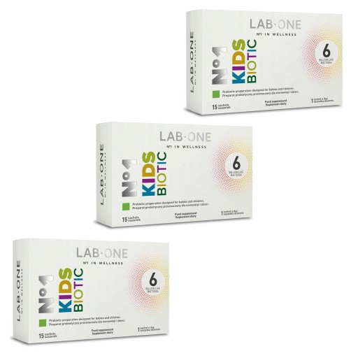 LAB ONE 3X KIDSBIOTIC 45 пакетиков ПРОБИОТИК ДЛЯ ДЕТЕЙ И МЛАДЕНЦЕВ - ДЛИННЫЙ ДАТА