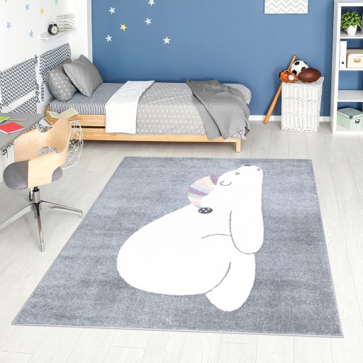 DYWAN DZIECIĘCY DO POKOJU DZIECKA MIŚ ŚPIOSZEK SZARY ANIME - 160X230