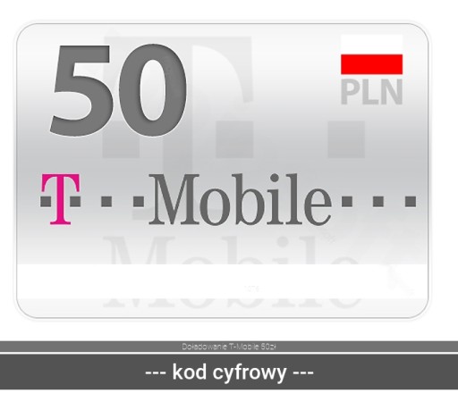 Пополнение T-Mobile 50 злотых