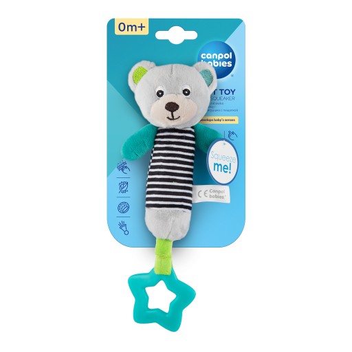 Игрушка-пищалка и прорезыватель Canpol BEARS 0+