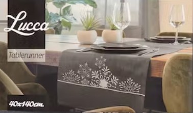 Bieżnik na stół obrus ozdobny 40 x 140cm zdobiony