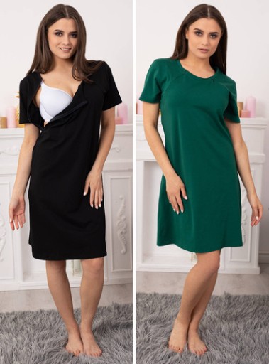 ZESTAW 2X KOSZULA NOCNA CIĄŻOWA DO KARMIENIA R.3XL