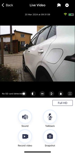Kamera P2P wifi aplikacja detekcja ruch tryb nocny mikrofon głośnik microSD