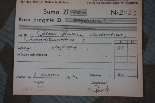 Законопроект о Радомском гетто 1942 года, Ассоциация еврейских мастеров иудаики.