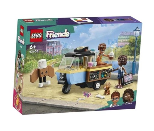 LEGO FRIENDS 42606 МОБИЛЬНОЕ КАФЕ, ЕДА, КОФЕЙНЫЙ ГРУЗОВИК, ФИГУРКА АЛИЯ ДЖУЛС