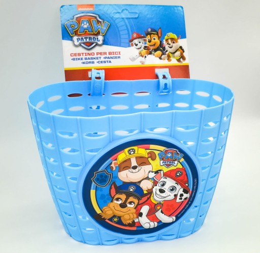 КОРЗИНА PAW PATROL, ДЕТСКАЯ ПЕРЕДНЯЯ КОРЗИНА ДЛЯ ВЕЛОСИПЕДА