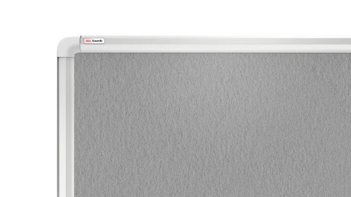 Tablica tekstylna filcowa 150x100 Szara Aluminium