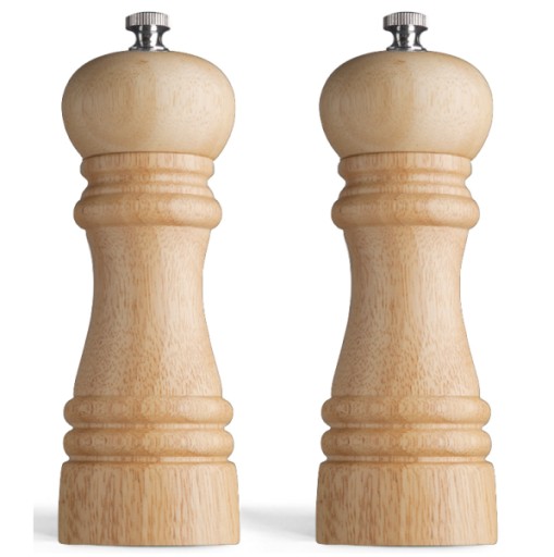 AMEFA GRINDER 2 MŁYNKI DREWNIANE CERAMICZNE RĘCZNE SOLI PIEPRZU ZESTAW 15cm