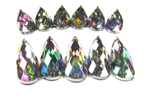 CYRKONIE DO PRZYSZYCIA ŁZA 5szt. 30x10mm