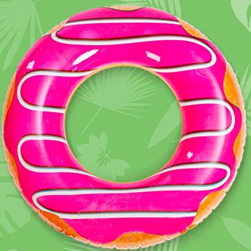 DUŻE DMUCHANE KOŁO DO PŁYWANIA DONUT Z BROKATEM