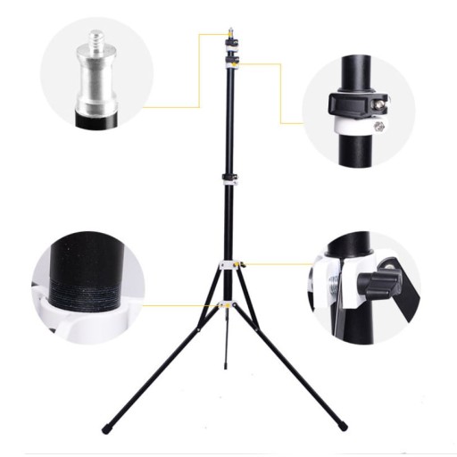 LAMPA PIERŚCIENIOWA LED RING MITOYA MTY-18C 45cm ZE STATYWEM YOGA 200cm