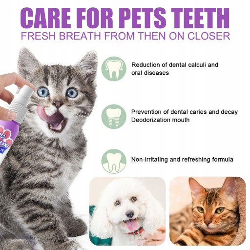 60ml Pet Oral Cleanse Spray Artykuły Dla Zwierząt