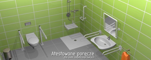 Poręcz prosta 80 cm WC Toaletowa dla inwalidy Produkt Polski Certyfikat