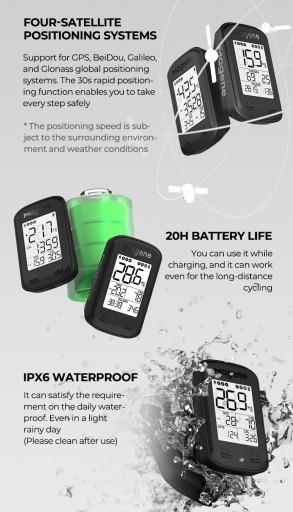 Небольшой профессиональный велосипедный компьютер C206 Pro GPS BLE Ant+ с беспроводной связью