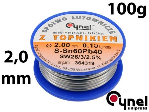Банка 2мм 100г Sn60Pb40 Cynel