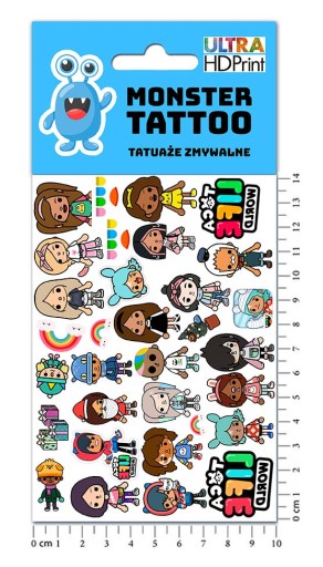 МОЮЩИЕСЯ ДЕТСКИЕ ТАТУ ДЕТСКИЕ TOCA BOCA LIFE WORLD DESIGNS QUALITY