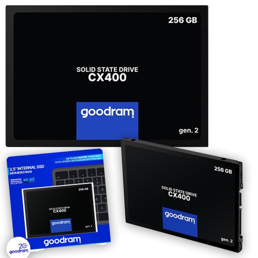 Твердотельный накопитель GOODRAM CX400 Gen. 2 256 ГБ SATA III 2.5 РОЗНИЦА