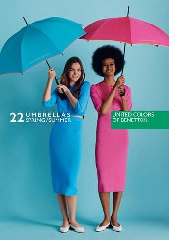 Зонтик Benetton Long Hexagon красочные узоры