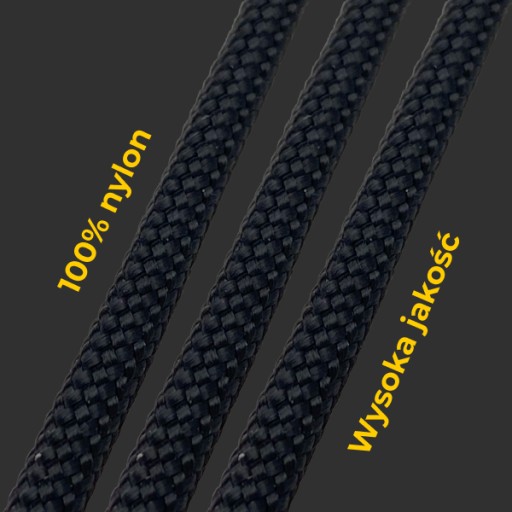 Шнур EDCX 4 мм Paracord 550 - (черный, 30 м) Произведено в Польше