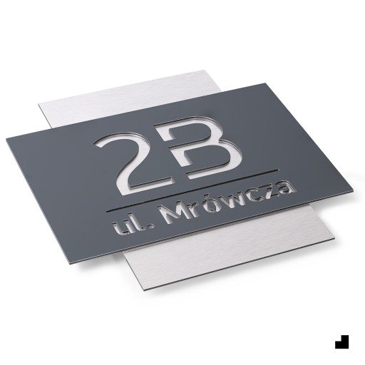 TABLICZKA ADRESOWA NUMER DOMU ALUMINIUM 32x32cm
