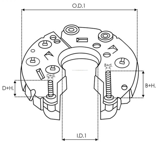 ARC0119 Diody prostownik alternatora typu Bosch