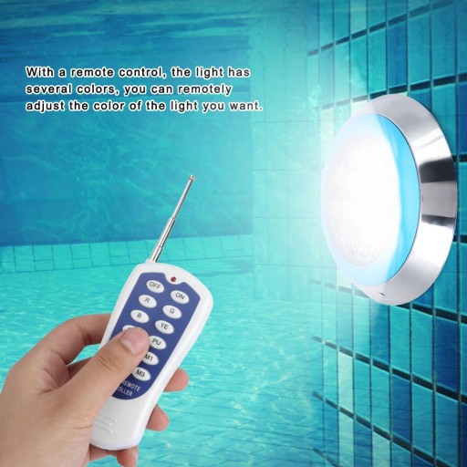 12LED 12W AC12V Настенный светильник для бассейна с дистанционным управлением
