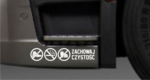 Naklejka na tira busa ZACHOWAJ CZYSTOŚĆ zanim na pokład *Wzory *Kolory