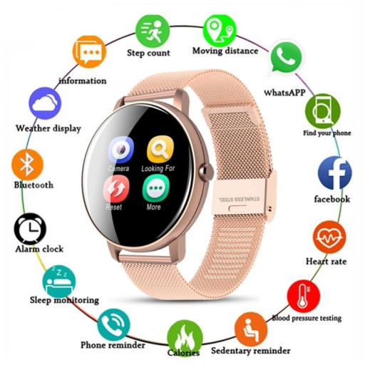 ШАГОМЕТР ЖЕНСКИЙ P8Y СЕРЕБРЯНЫЙ, BLUETOOTH 4.2, STA