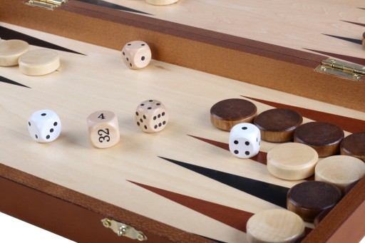 Zestaw drewniany - SZACHY + WARCABY + BACKGAMMON
