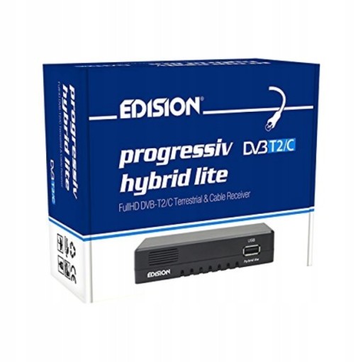 ТВ-приемник-декодер-тюнер DVB-T2 Edision Progressiv Hybrid Lite